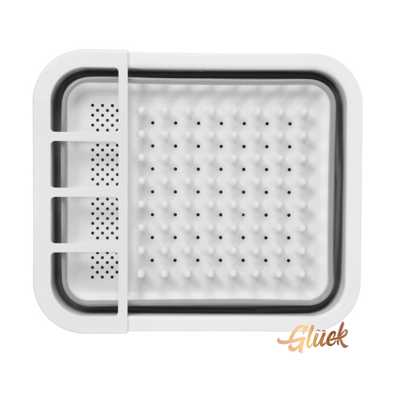 Escurridor Plegable para Frutas, Verduras y Platos & Ahorra Espacio