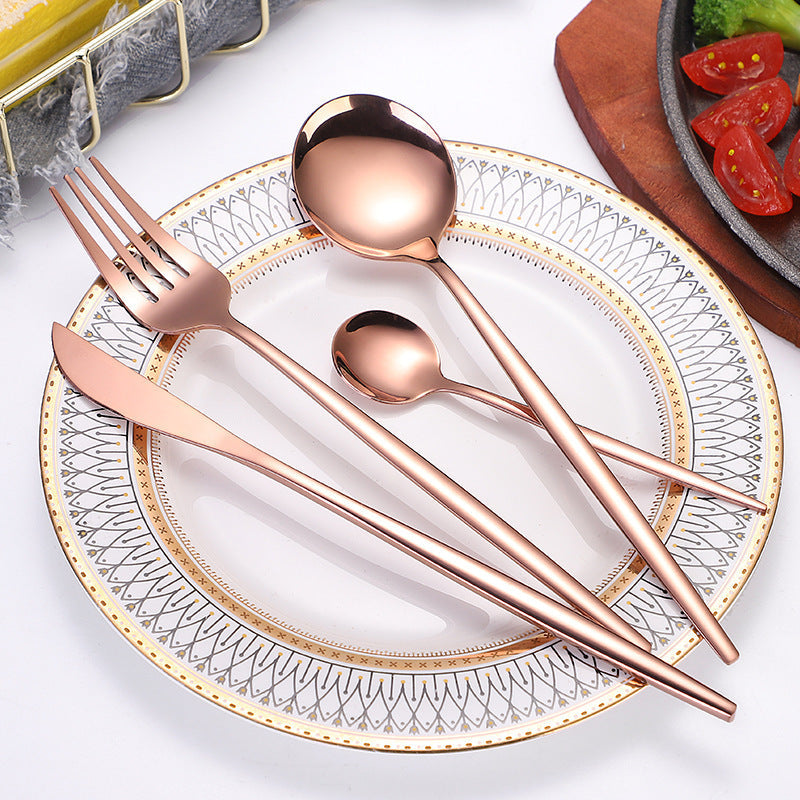 ✨GOLDEN ELEGANCE PRO⭐⭐⭐⭐⭐JUEGO DE 24  CUBIERTOS  EN ACERO INOX🍴ENVIO GRATIS