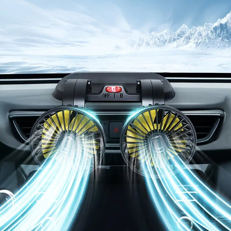 VENTILADOR DOBLE - USB PARA AUTO