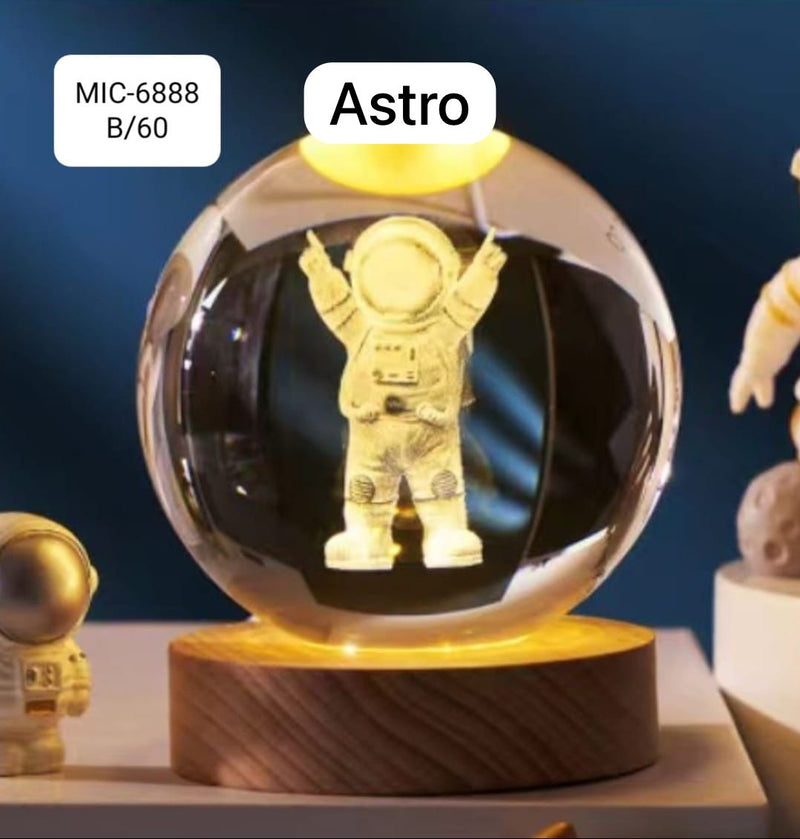 🪐ASTRAL LIGHT🌕LAMPARA ESFERA DE CRISTAL 3D