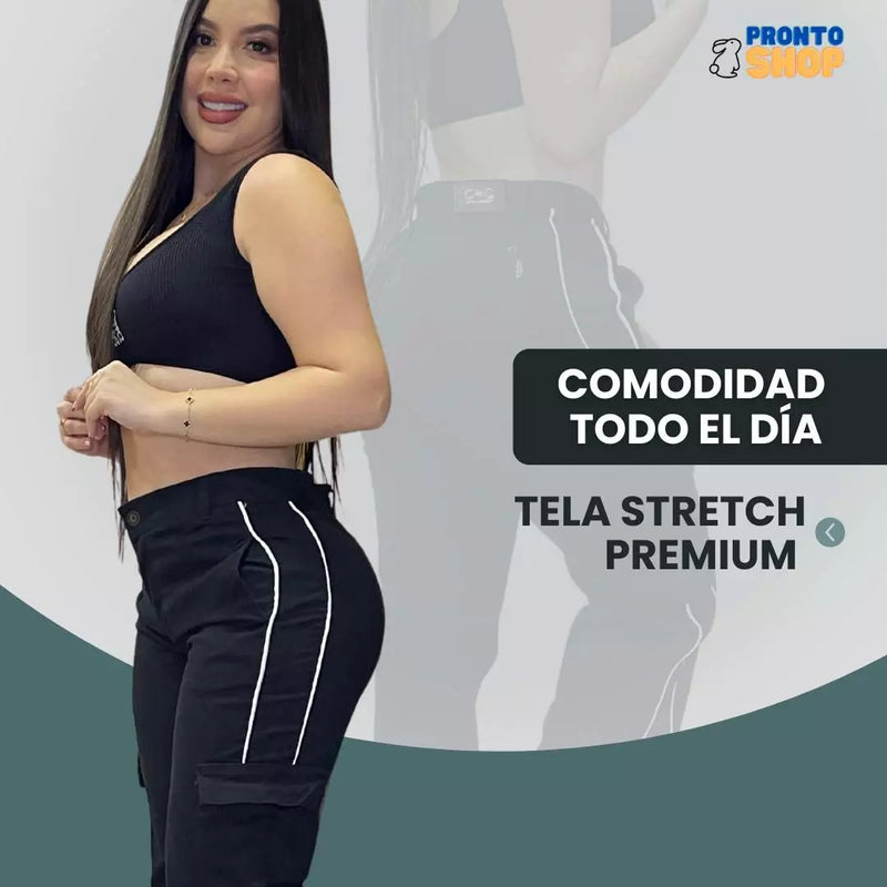 Pantalón Cargo Stretch Casual