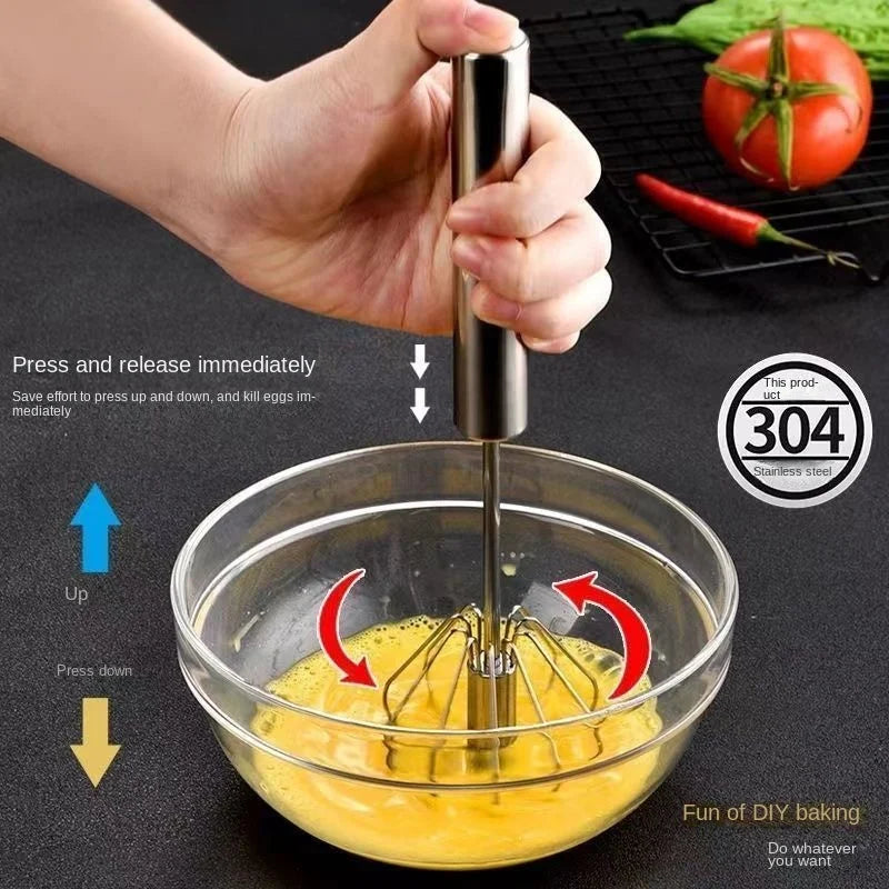 Batidor de huevos de acero inoxidable