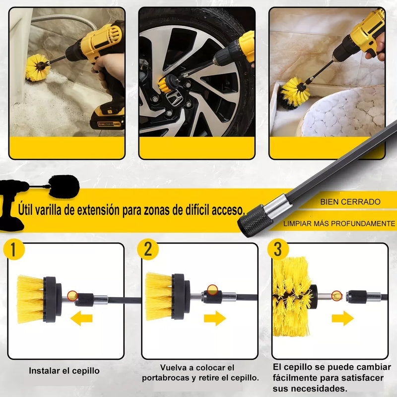 WarmFlow - 12 Cepillos Para Taladro (No incluye taladro)