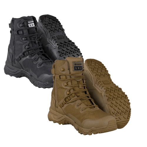 Bota original con cremallera lateral SWAT Alpha Fury negra