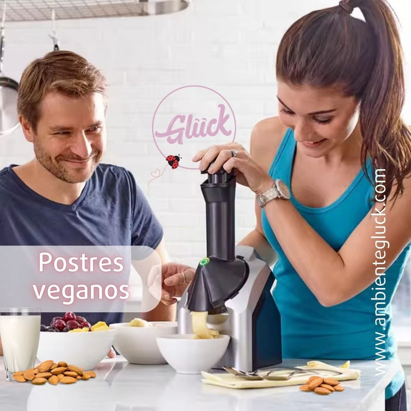 Ice Cream Maker Máquina Para Helados de Frutas Saludables Artesanales y Veganos