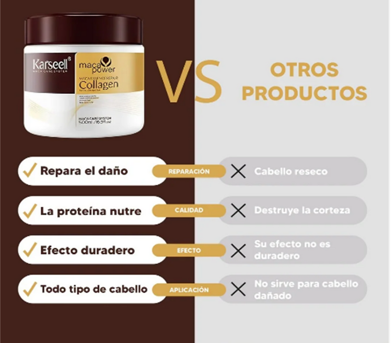 🧖‍♀️KARSEELL pro🔥  POR 250 ml  KERATINA-TRATAMIENTO CAPILAR 2X1 💇🏻‍♀️