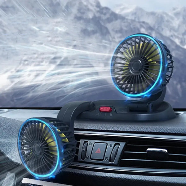 VENTILADOR DOBLE - USB PARA AUTO