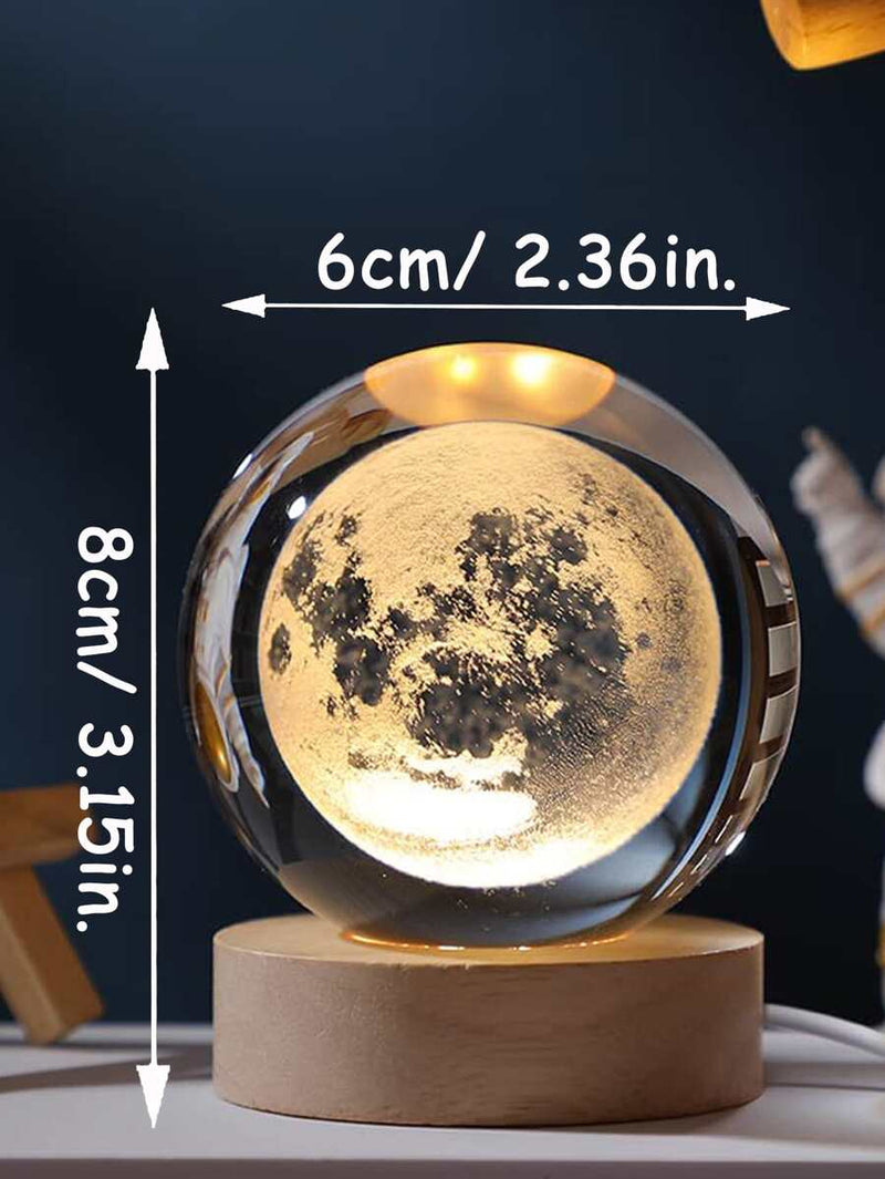 🪐ASTRAL LIGHT🌕LAMPARA ESFERA DE CRISTAL 3D
